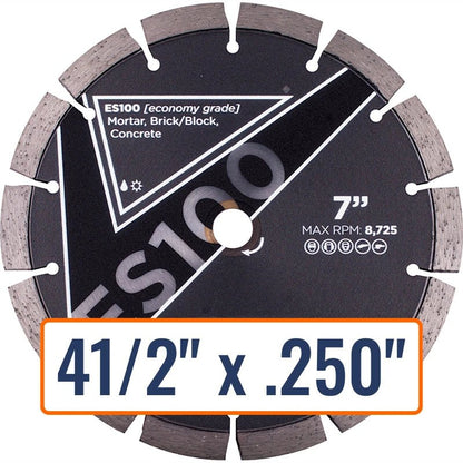 Diamond Vantage 4-1/2" x .250" Tuck Point Diamond Saw Blade with 7/8" and 5/8" Arbor Size