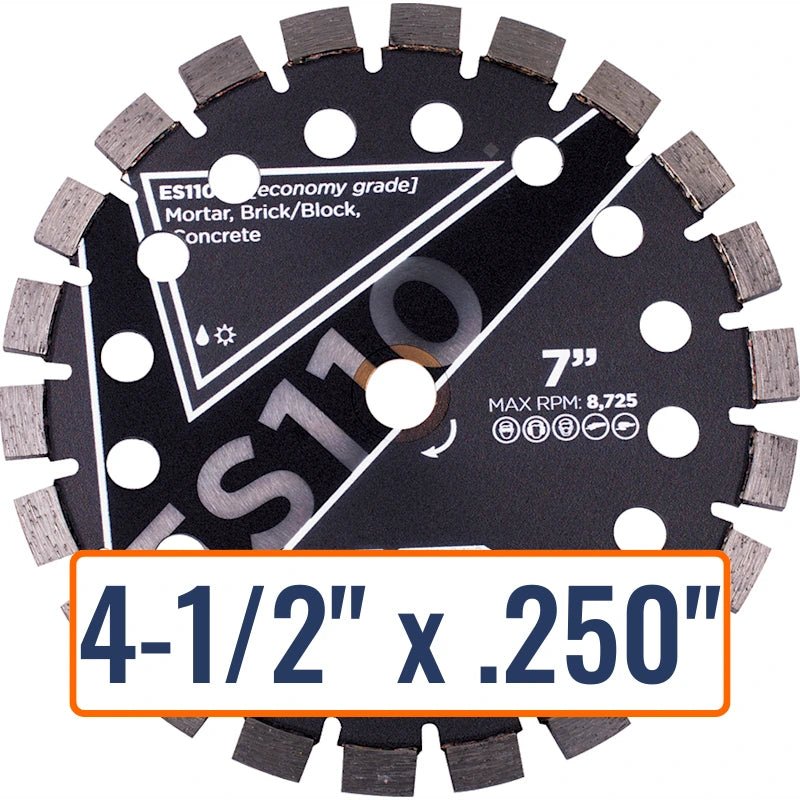 Diamond Vantage Tuck Point Diamond Blade ES110 4-1/2" x .250" 7/8" 5/8