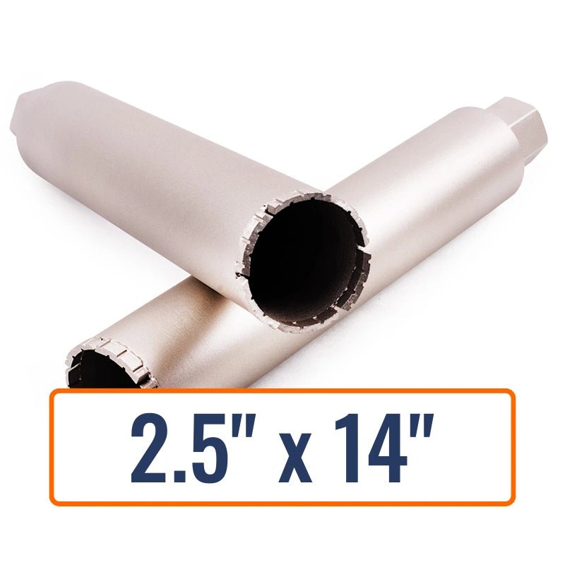 Diamond Vantage 2.5" x 14" Wet Professional Core Drill Bit with 1-1/4"-7 Hub Size
