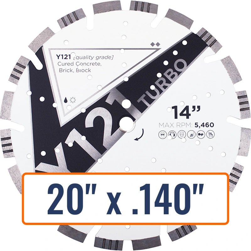 Diamond Vantage 20" x .140" General Purpose Diamond Saw Blade with 1" Arbor Size