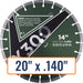 Diamond Vantage 20" x .140" Abrasive Diamond Saw Blade with 1" Arbor