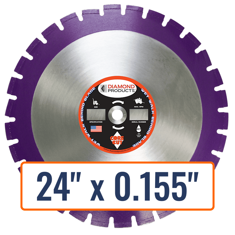 Diamond Products 24" x 0.155" Walk Behind Diamond Saw Blade for Asphalt and Green Concrete