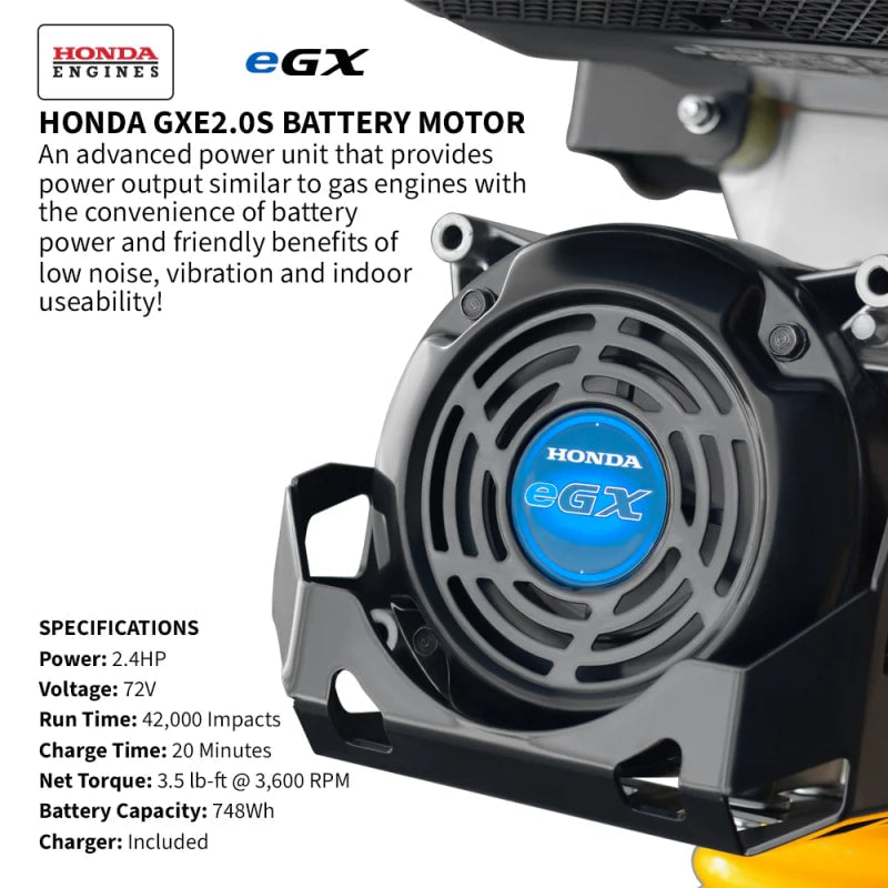 2.4 HP Battery Powered Vibratory Rammer Tamper Compactor with Honda GXE2.0S Motor eJX60H-4