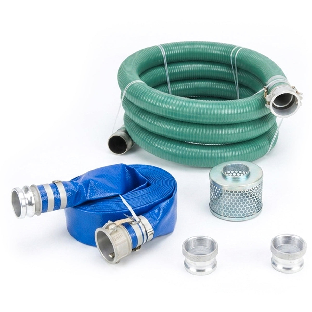 2-Inch Trash Pump Hose Kit Heavy-Duty Suction and Discharge Set