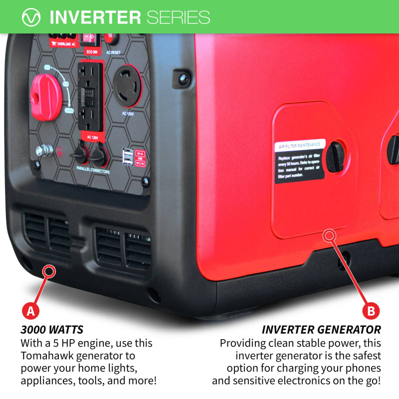 3000 Watt Inverter Generator Super Quiet Portable Gas Power Professional Use - Camo Special Edition TG3000i-BRV-11