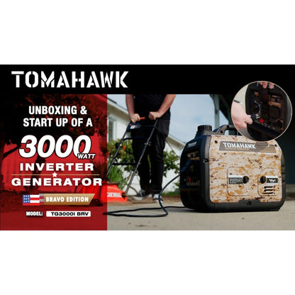 3000 Watt Inverter Generator Super Quiet Portable Gas Power Professional Use - Camo Special Edition TG3000i-BRV-3