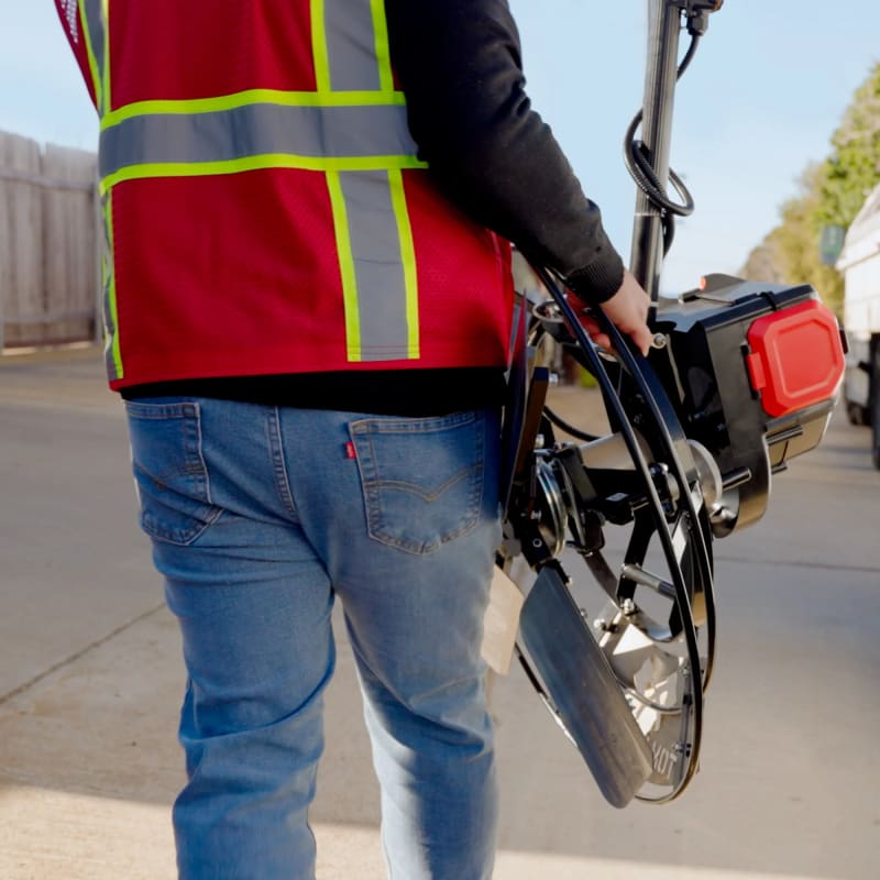 30" Battery-Powered Portable Power Trowel with 18ft Bull Float Handle eJXPT30-11