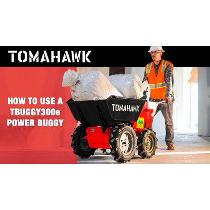 30" Concrete Power Buggy Electric Battery Mini Dumper 660-lb. Bucket Capacity TBUGGY300e-4
