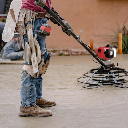 30" Portable Honda Concrete Power Trowel with 18ft Bull Float Handle GX35 JXPT30H-3