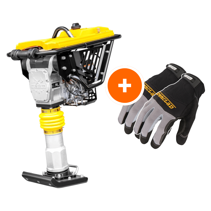 3 HP Honda Vibratory Rammer Tamper with Honda GX100 Engine 3350 lbs/ft W/ Free Vibration Impact Ironclad Gloves