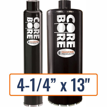 Diamond Products 4-1/4" x 13" Wet Segmented Core Drill Bit for Asphalt/Block - 1-1/4"-7 Hub
