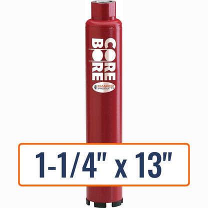 Diamond Products 1-1/4" x 13" Wet Professional Core Drill Bit with Open End Hub
