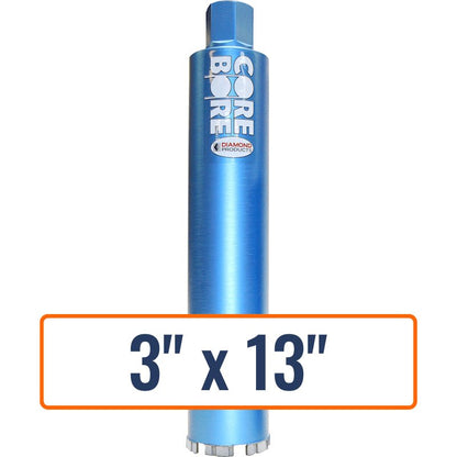 Diamond Products 3" x 13" Wet Turbo Core Drill Bit with 1-1/4"-7 Hub Size