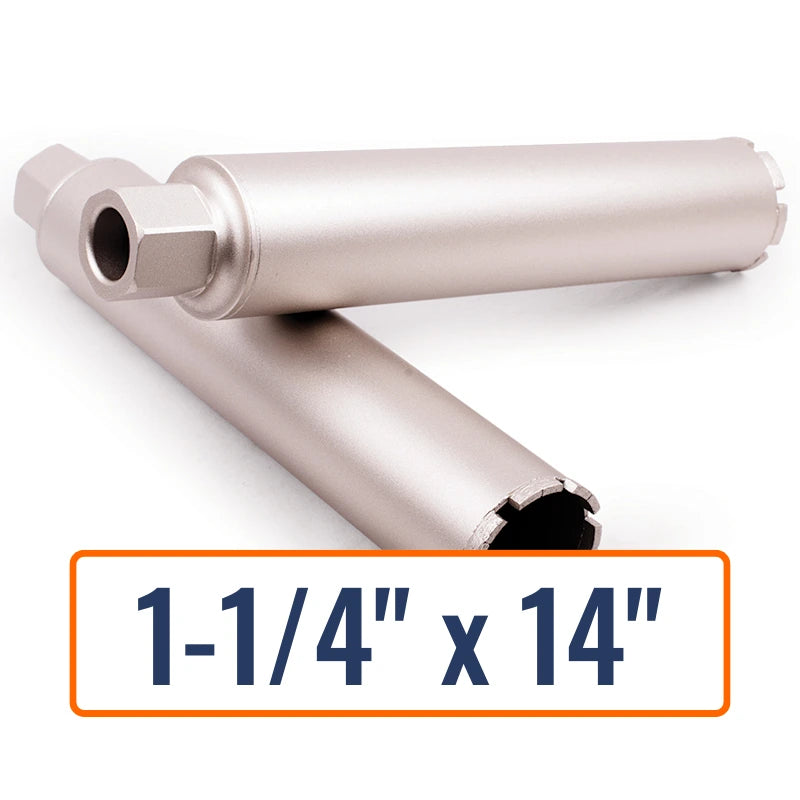 Diamond Vantage 1-1/4" x 14" Wet Turbo Core Drill Bit with 5/8"-11 Hub Size
