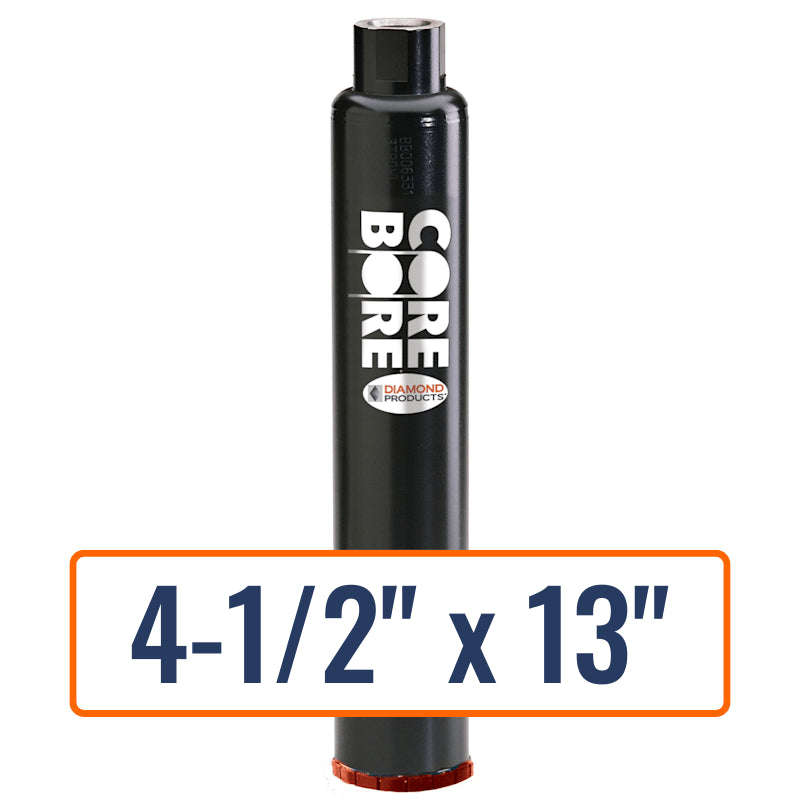 Diamond Products 4-1/2" x 13" Core Drill Bit for Precast Concrete - 1-1/4"-7 Hub Size