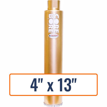 Diamond Products 4" x 13" Wet Segmented Core Drill Bit with 1-1/4"-7 Hub Size