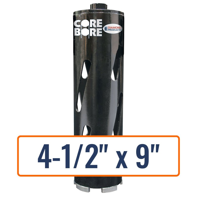 Diamond Products 4-1/2" x 9" Dry Hole Saw Core Drill Bit with 5/8"-11 Hub Size