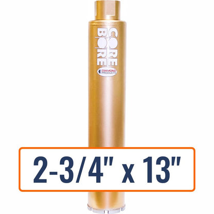 Diamond Products 2-3/4" x 13" Wet Segmented Core Drill Bit with 1-1/4"-7 Hub Size