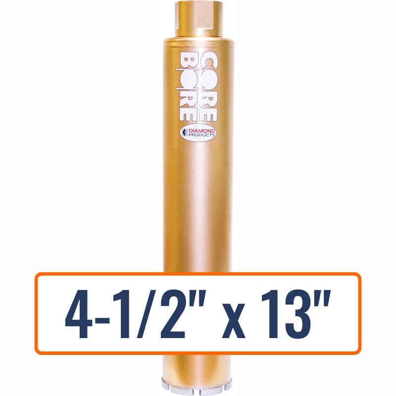 Diamond Products 4-1/2" x 13" Wet Segmented Core Drill Bit with 1-1/4"-7 Hub Size
