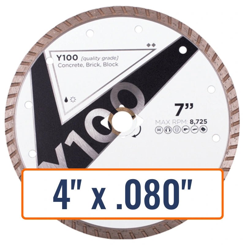 Diamond Vantage 4" x .080" Concrete Saw Blade for General Purpose with 7/8" and 5/8" Arbor Size