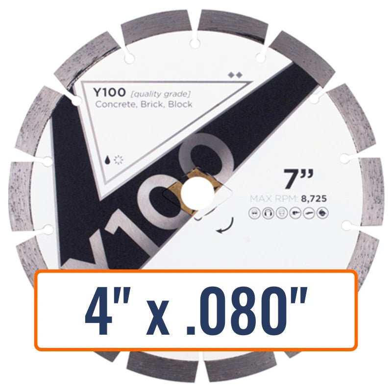 Diamond Vantage 4" Concrete Saw Blade - General Purpose (.080") - 7/8" or 5/8" Arbor Size