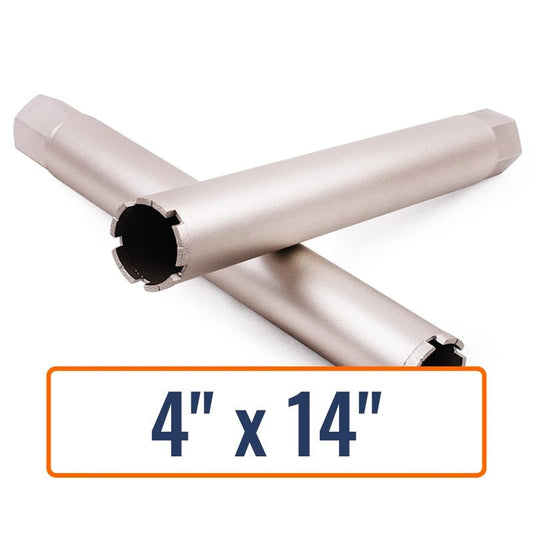 Diamond Vantage 4" x 14" Wet Professional Core Drill Bit with 1-1/4"-7 Hub Size