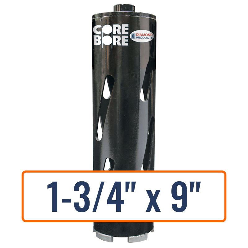Diamond Products 1-3/4" x 9" Dry Hole Saw Core Drill Bit with 5/8"-11 Hub Size
