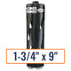 Diamond Products 1-3/4" x 9" Dry Hole Saw Core Drill Bit with 5/8"-11 Hub Size