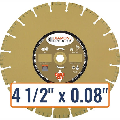 Diamond Products 4.5" High Performance Turbo Diamond Saw Blade for General Purpose Concrete