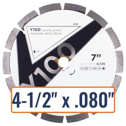 Diamond Vantage 4.5" x .080" General Purpose Diamond Saw Blade with 7/8" and 5/8" Arbor Sizes