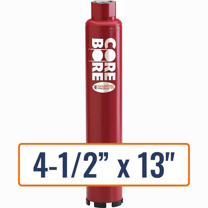 Diamond Products 4-1/2” x 13" Wet Professional Core Drill Bit with 1-1/4"-7 Hub Size