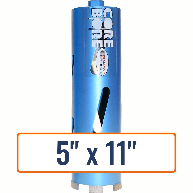 Diamond Products 5" x 11" Dry Hole Saw Core Drill Bit with 5/8"-11 Hub Size