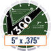 Diamond Vantage 5" Crack Chaser Diamond Saw Blade with .375" thickness, 7/8" or 5/8" arbor size