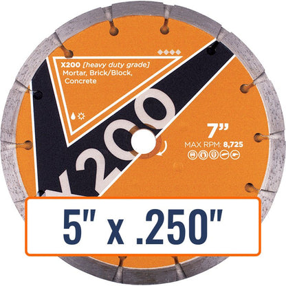 Diamond Vantage 5" x .250" Double Tuck Point Diamond Saw Blade with 7/8" and 5/8" Arbor Sizes