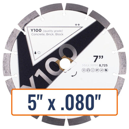 Diamond Vantage 5" x .080" General Purpose Diamond Saw Blade with 7/8" and 5/8" Arbor Sizes