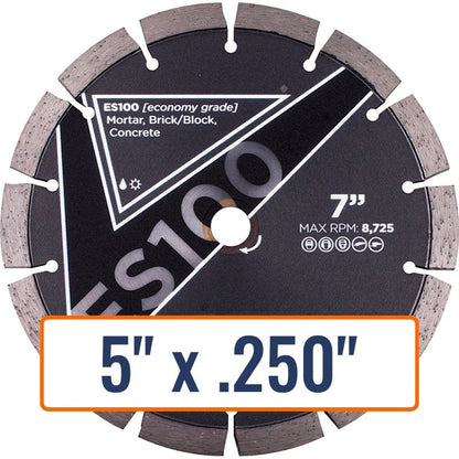 Diamond Vantage 5" Tuck Point Diamond Saw Blade, .250" thickness, 7/8" or 5/8" arbor size