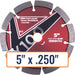 Diamond Vantage 5" x .250" Tuck Point Diamond Saw Blade with 7/8" and 5/8" Arbor Sizes