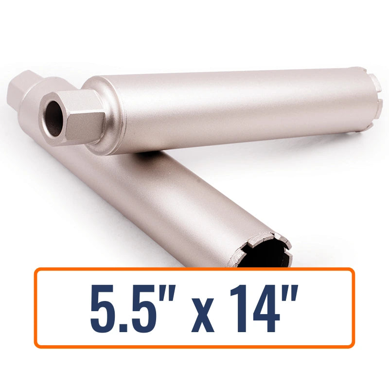 Diamond Vantage 5.5" Wet Turbo Core Drill Bit with 1-1/4"-7 Hub Size