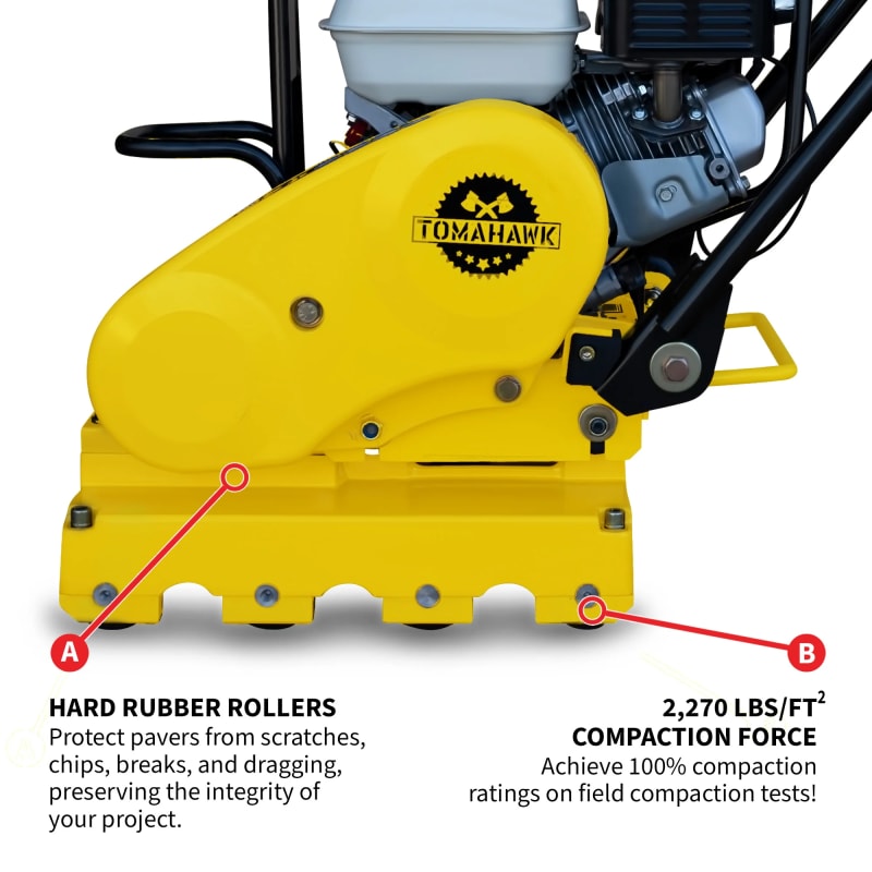 5.5 HP Honda Paver Roller Compactor 17x12 for Pavers, Bricks, Stone, Sand Compaction TPRC76H-3
