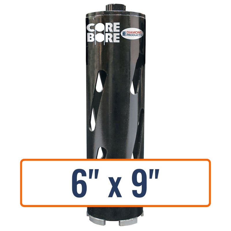 Diamond Products 6" x 9" Dry Hole Saw Core Drill Bit with 5/8"-11 Hub Size