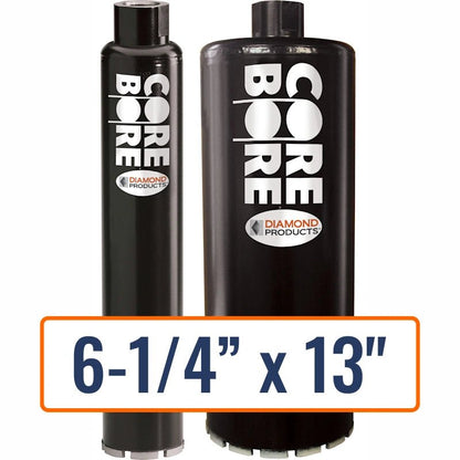 Diamond Products 6-1/4" x 13" Wet Segmented Core Drill Bit for Hard Agg w/ Reinforcement