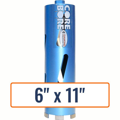 Diamond Products 6" x 11" Dry Hole Saw Core Drill Bit with 5/8"-11 Hub Size