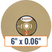 Diamond Products 6" x 0.06" Wet Tile Blade for Granite, Marble, Glass, Porcelain, Hard/Dense Tiles