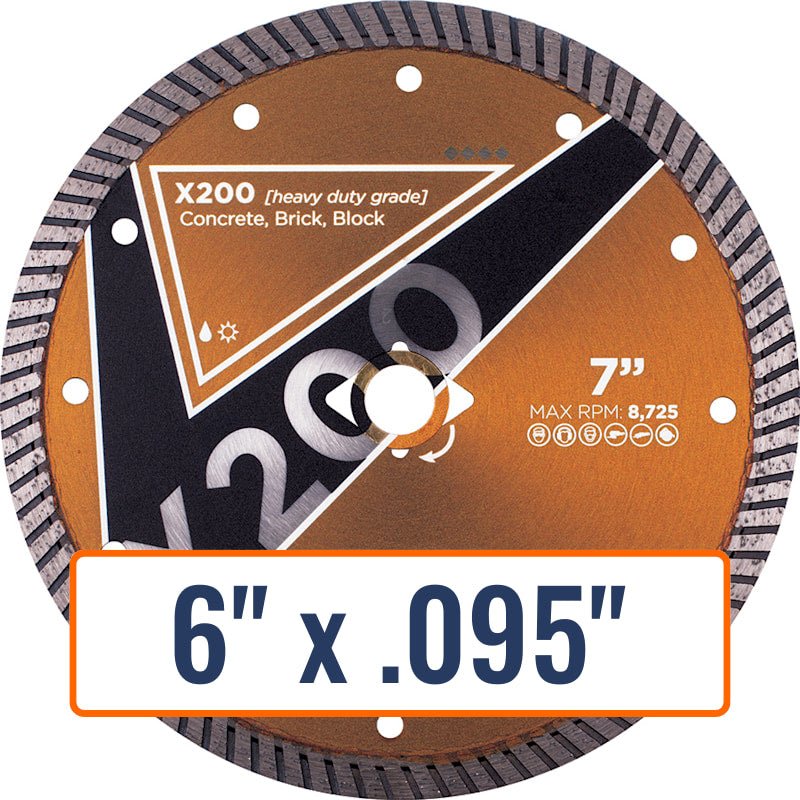Diamond Vantage 6" x .095" General Purpose Diamond Saw Blade with 7/8" and 5/8" Arbor Sizes