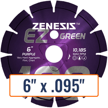 Diamond Vantage 6" x .095" Diamond Tip Saw Blade for Green Concrete - Z100 PURPLE