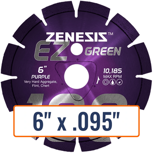 Diamond Vantage 6" x .095" Diamond Tip Saw Blade for Green Concrete - Z100 PURPLE