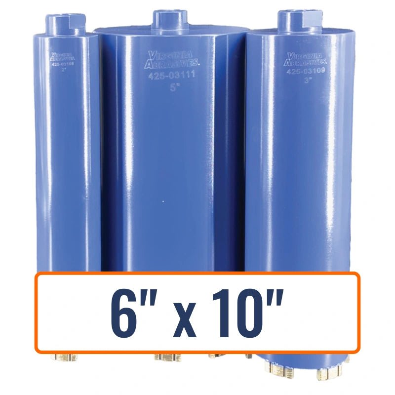 Virginia Abrasives 6" x 10" Masonry Core Drill Bit with 5/8"-11 Hub for Brick, Concrete, and Masonry