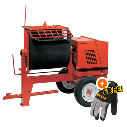 6 Cu Ft Mortar/Plaster Mixer Poly-Drum | Honda Gas Engine | Highway Towable