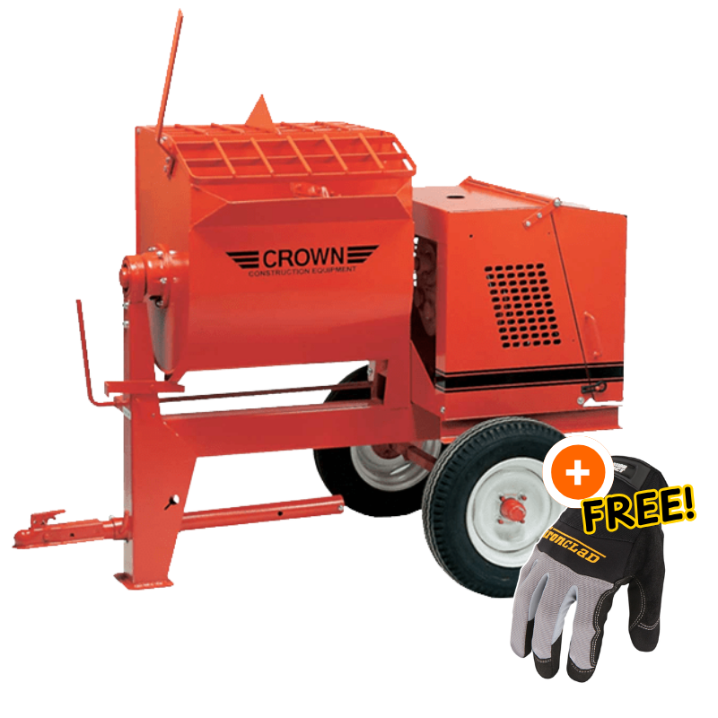 6 Cu Ft Towable Mortar Mixer | Honda Gas 5.5HP | Steel Drum