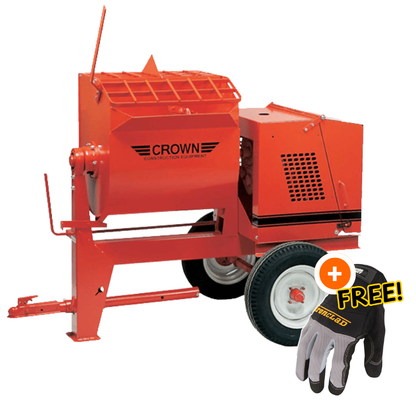 6 Cu Ft Towable Mortar Mixer | Honda Gas 5.5HP | Steel Drum